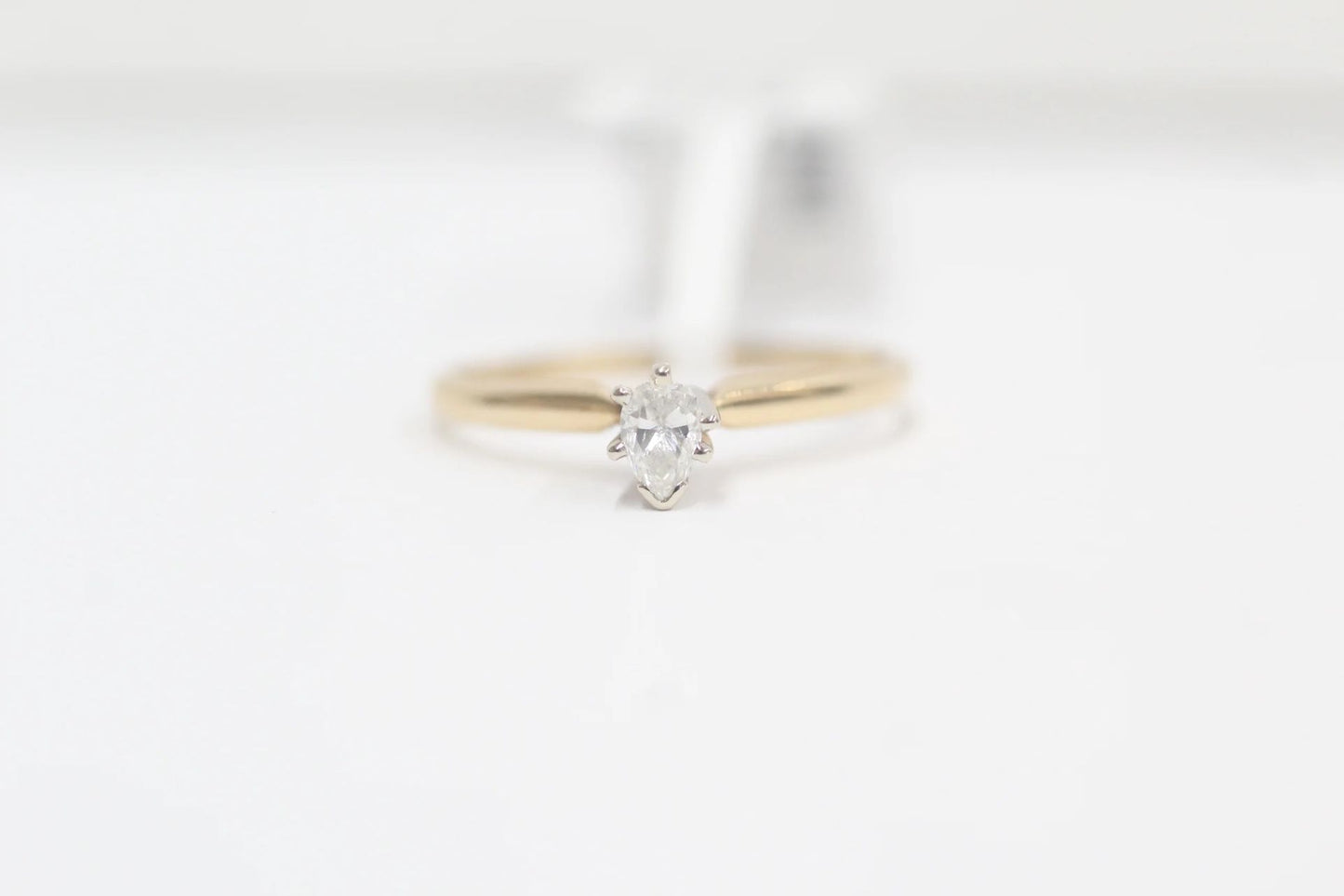 14K Yellow Gold Diamond Solitaire Ring (Size 7 1/2) (Clearance!)