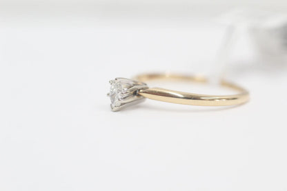 14K Yellow Gold Diamond Solitaire Ring (Size 7 1/2) (Clearance!)