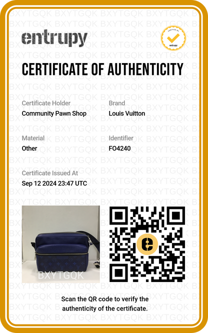 Authentic Louis Vuitton Outdoor Messenger Monogram Pacific Taigarama Blue