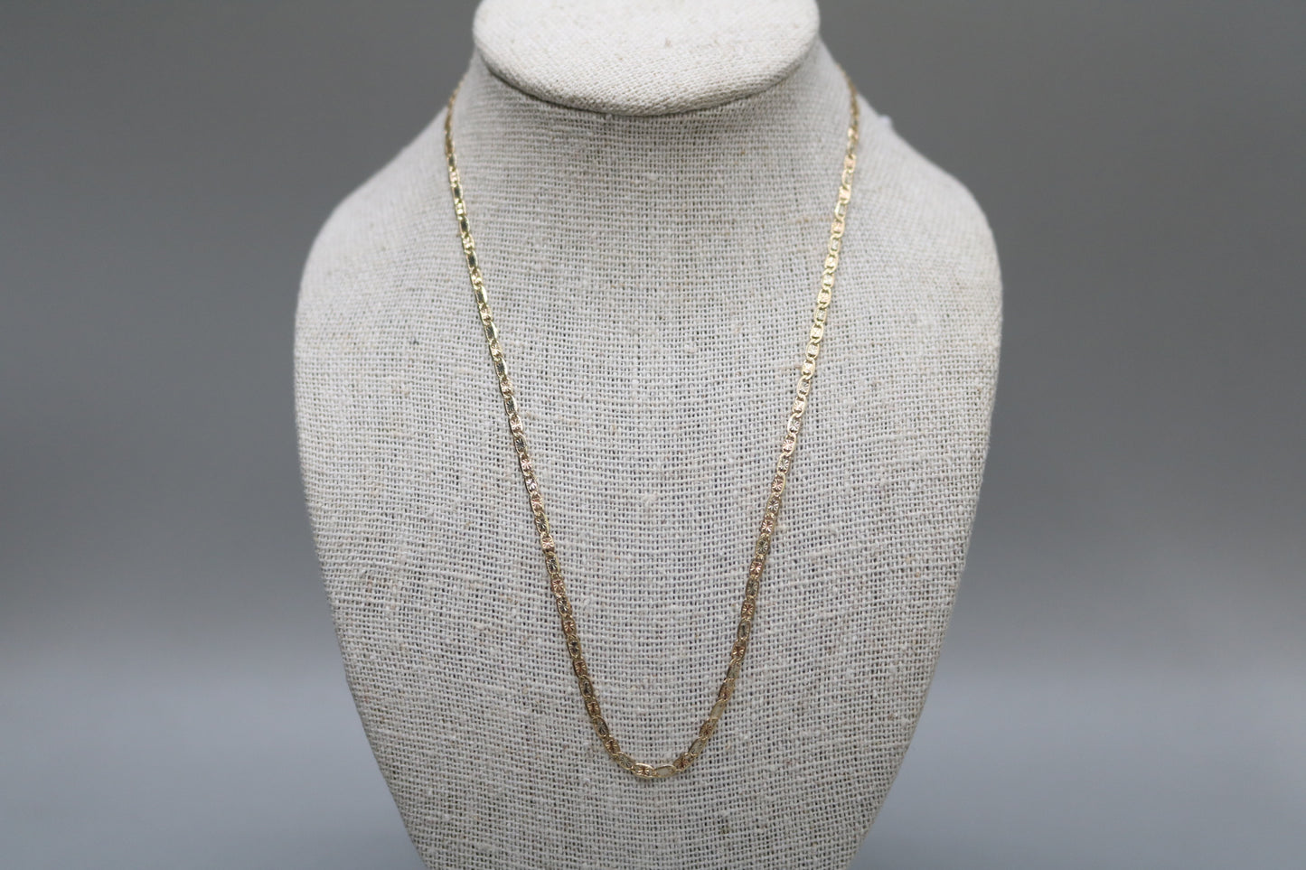 14K Three Toned Fancy Gucci Chain (20 Inches)