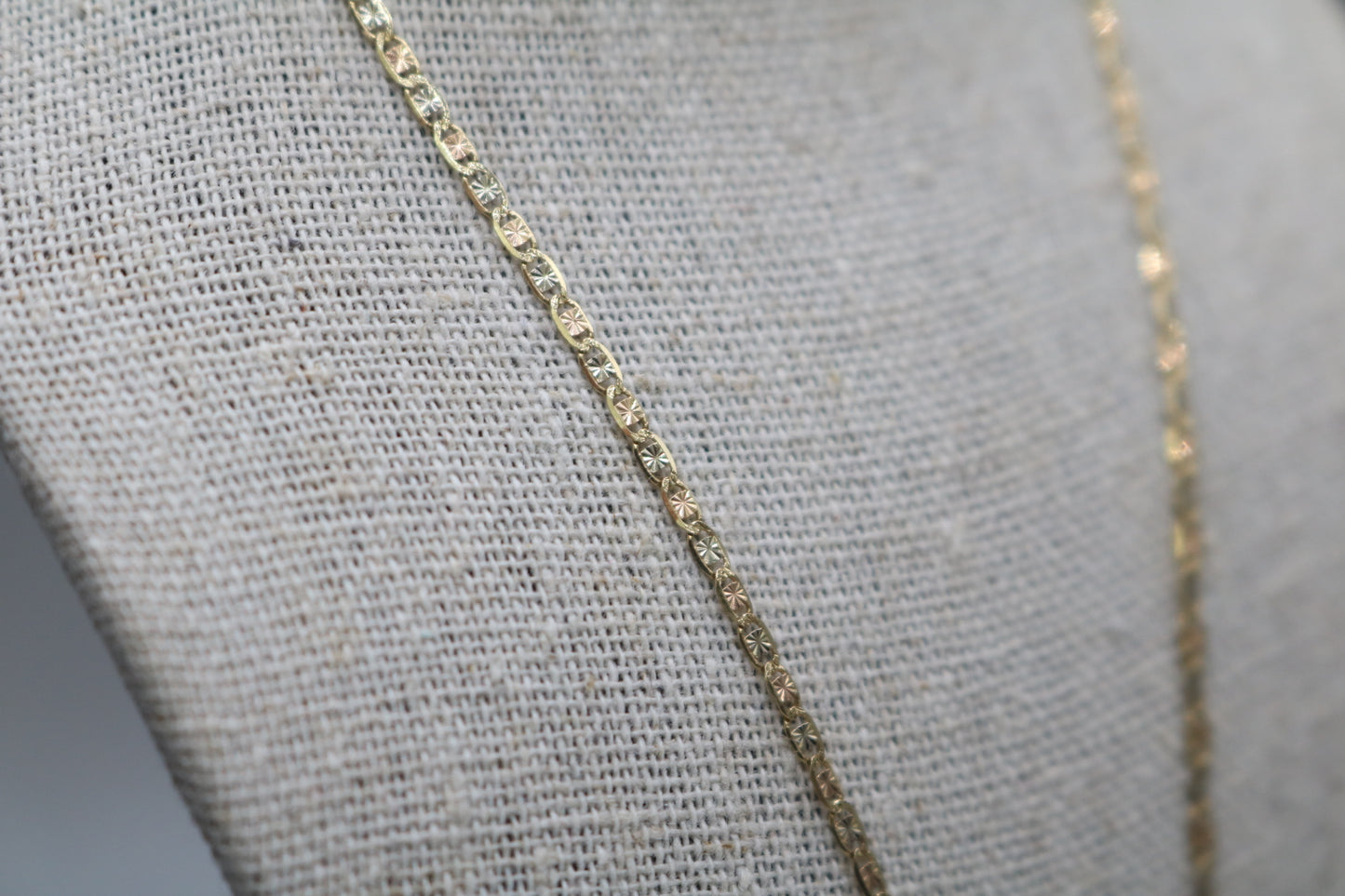 14K Three Toned Fancy Gucci Chain (20 Inches)