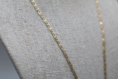 14K Three Toned Fancy Gucci Chain (20 Inches)