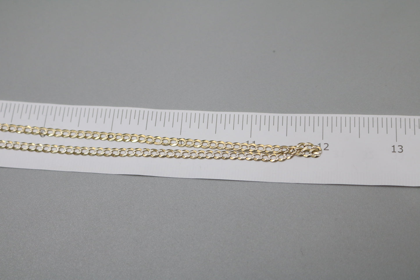 14K 2 Tone Gold Curb Chain (Size 24")
