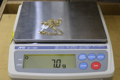 14K 2 Tone Gold Curb Chain (Size 24")