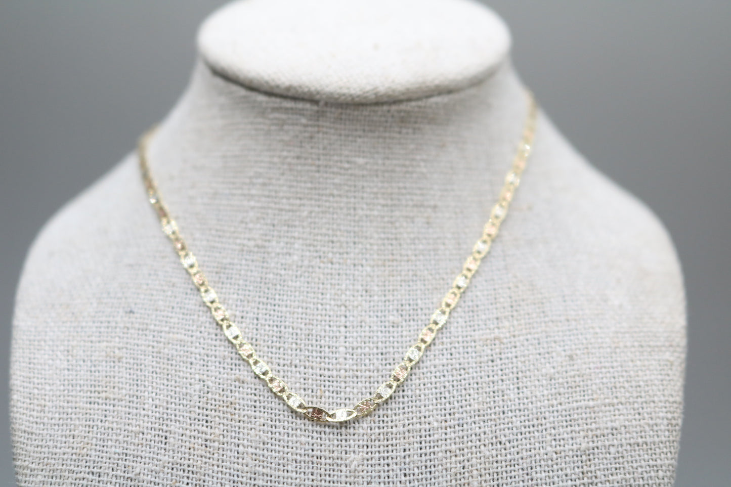 14K 3 Tone Gold Gucci Chain (16 inches)