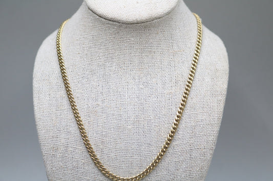 10K Yellow Gold Curb Chain (21 Inches)