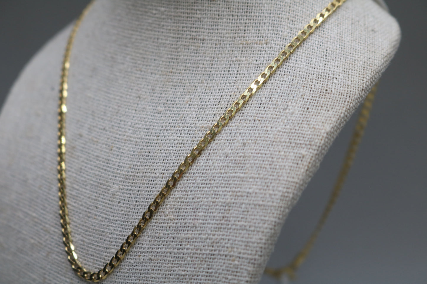 10K Yellow Gold Curb Style Chain (22 inches)