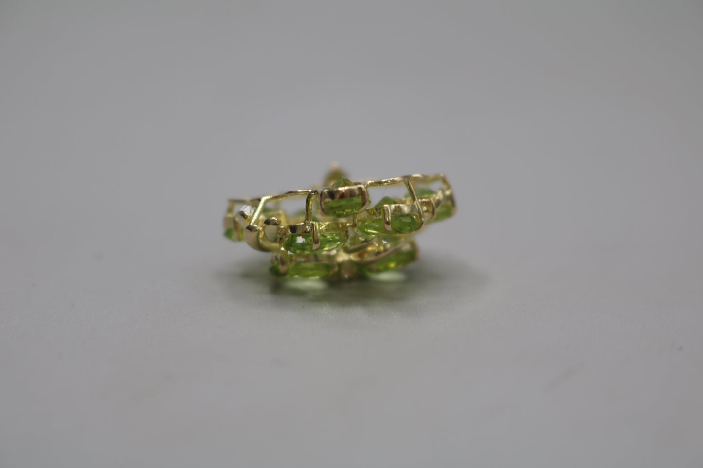 14K Yellow Gold Green Tourmaline Charm (0.015 CTW)