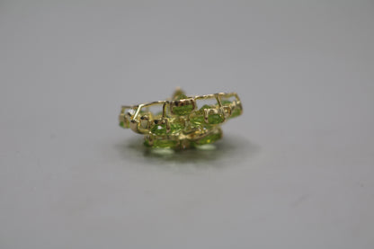 14K Yellow Gold Green Tourmaline Charm (0.015 CTW)