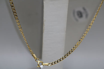10K Yellow Gold Curb Style Chain (22 inches)