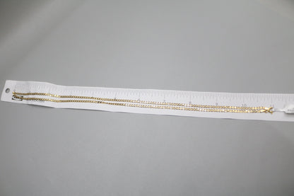 10K Yellow Gold Curb Style Chain (22 inches)