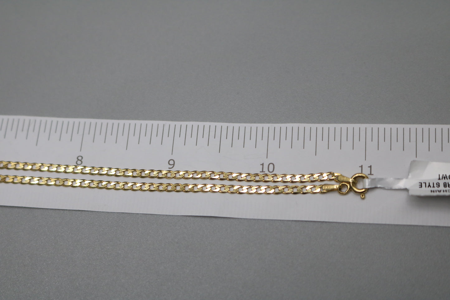 10K Yellow Gold Curb Style Chain (22 inches)