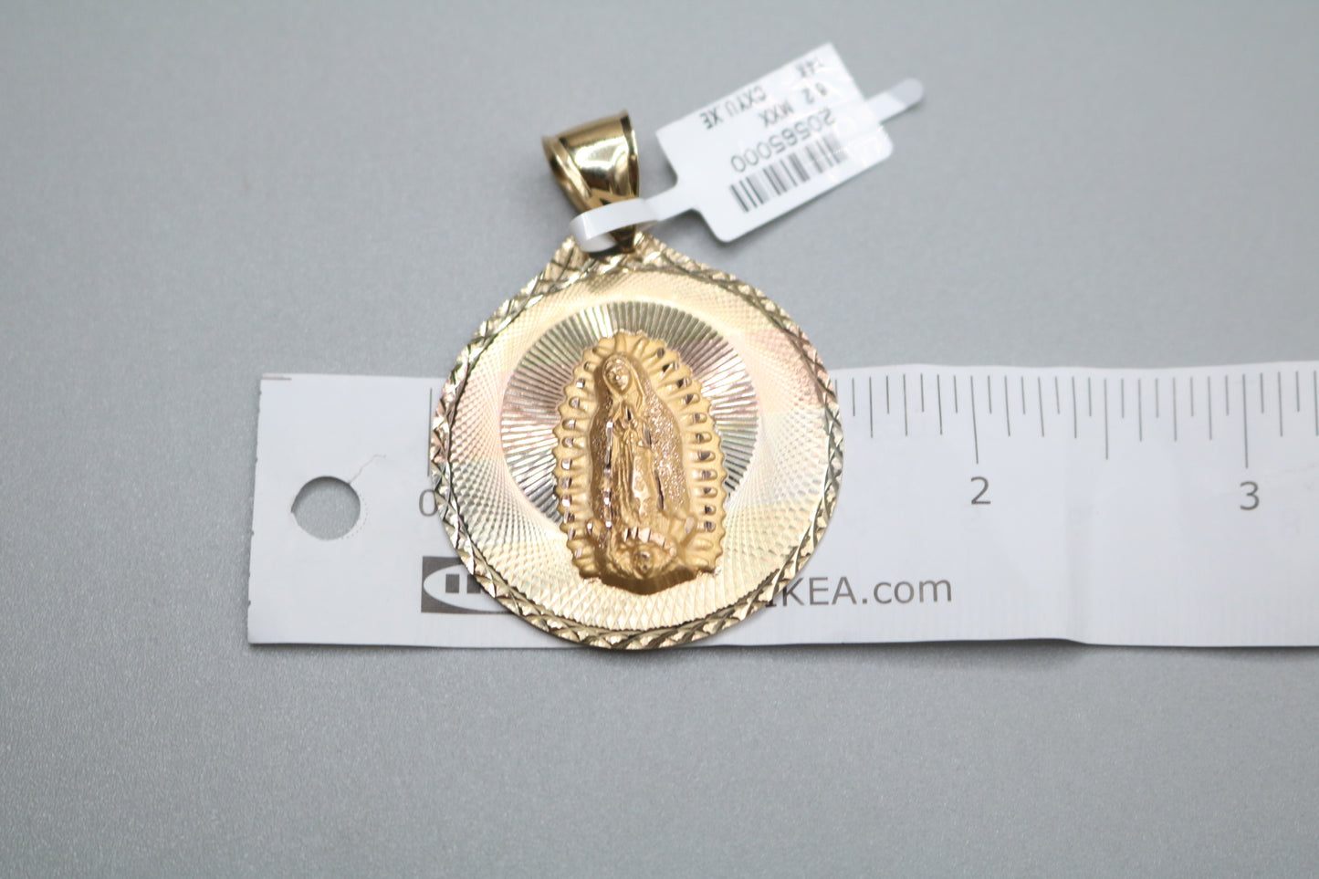 14K Three Tone Religious Round Charm (Local Purchase Only)