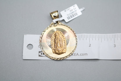 14K Three Tone Religious Round Charm (Local Purchase Only)
