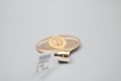 14K Three Tone Religious Round Charm (Local Purchase Only)