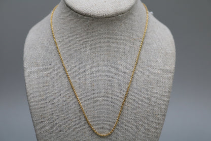 14K Yellow Gold Wheat Necklace (18 Inches)