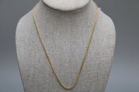 14K Yellow Gold Wheat Necklace (18 Inches)
