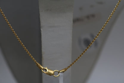 14K Yellow Gold Wheat Necklace (18 Inches)
