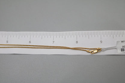 14K Yellow Gold Wheat Necklace (18 Inches)