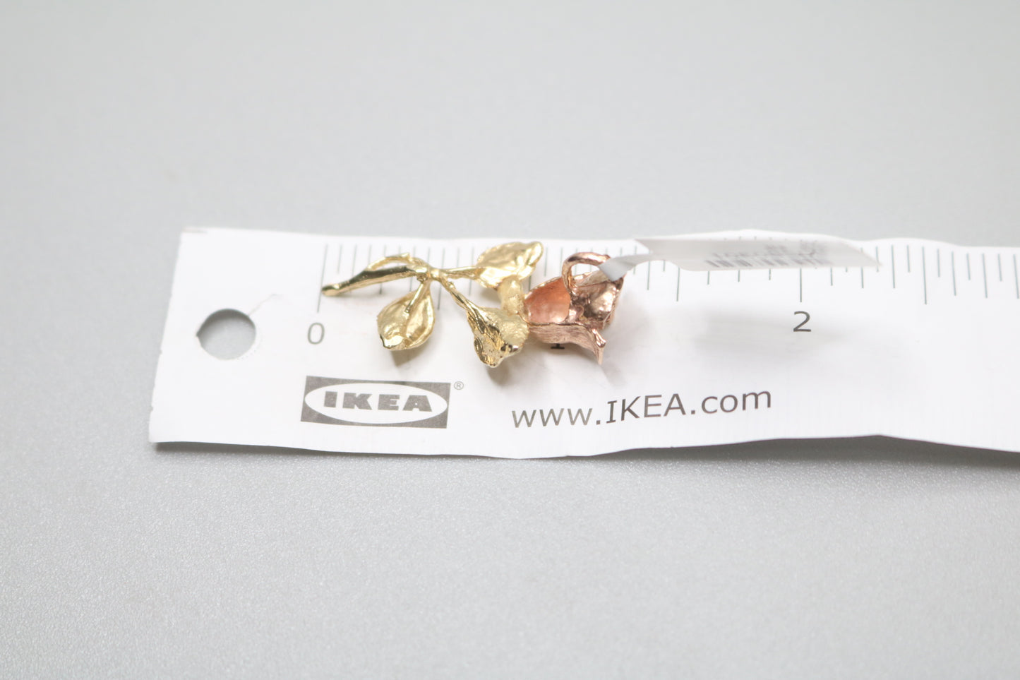 14K Two Tone Gold Rose Pendant