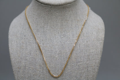 14K Yellow Gold Franco Necklace (18 Inches)