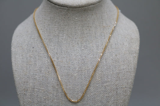14K Yellow Gold Franco Necklace (18 Inches)