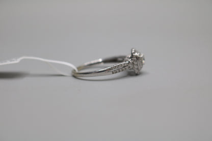 10K White Gold Diamond Engagement Ring (Size 8 & 1/2) (0.78 CTW)