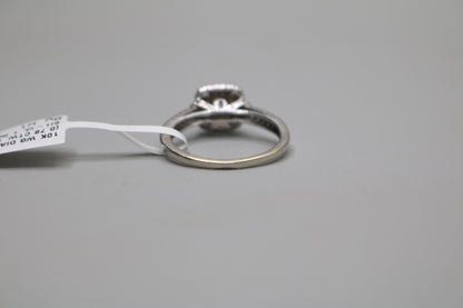 10K White Gold Diamond Engagement Ring (Size 8 & 1/2) (0.78 CTW)