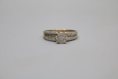 14K Yellow Gold Engagement Set (0.79 CTW) (Size 7 & 1/2)