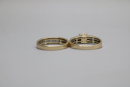 14K Yellow Gold Engagement Set (0.79 CTW) (Size 7 & 1/2)