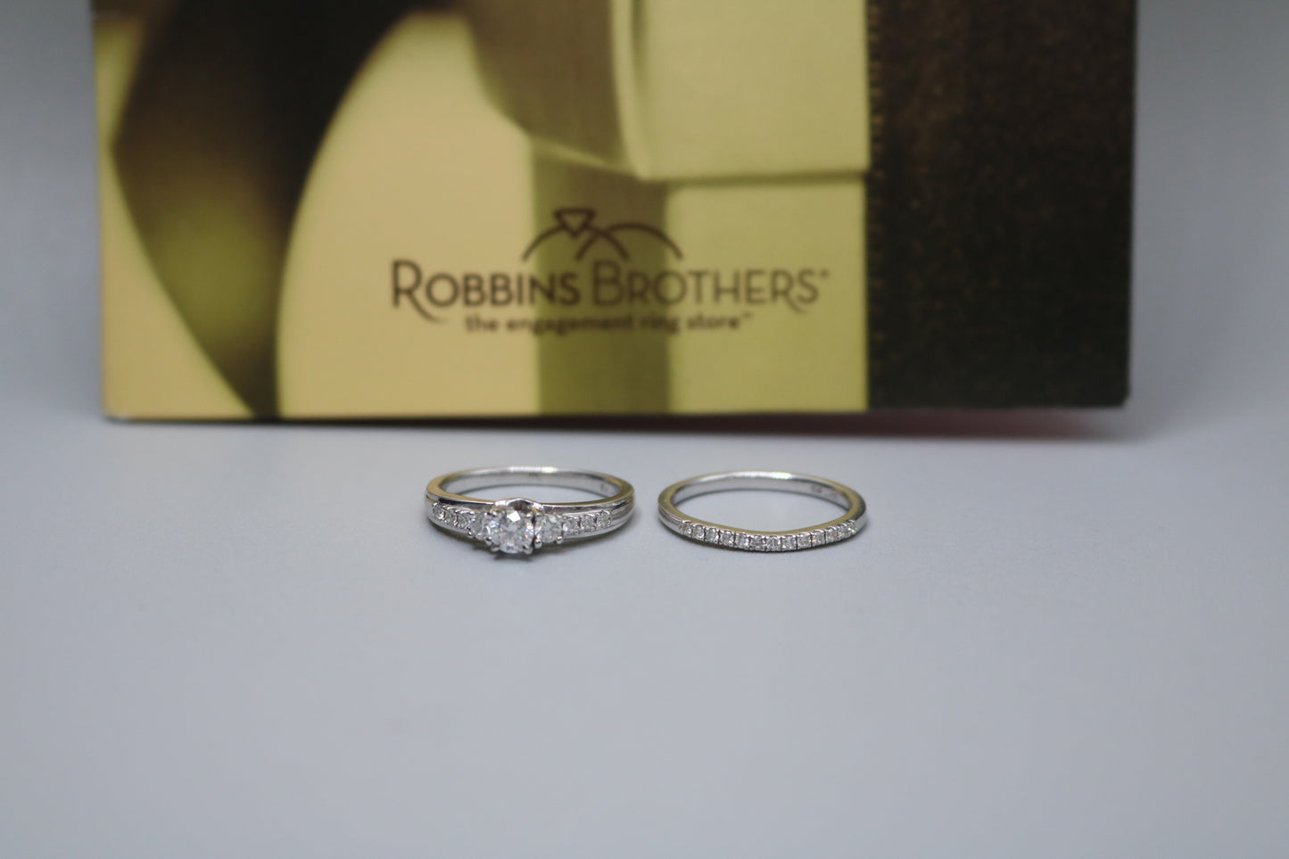 14K White Gold Diamond Engagement Ring Set (0.72CTW, I1-SI1/G-H) (Size 8 & 1/2)