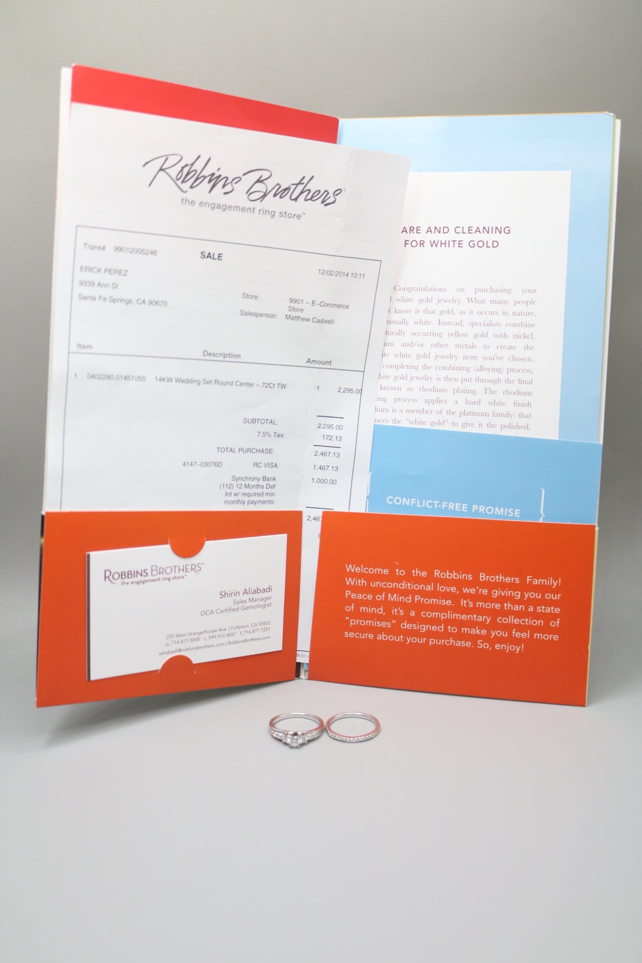 14K White Gold Diamond Engagement Ring Set (0.72CTW, I1-SI1/G-H) (Size 8 & 1/2)