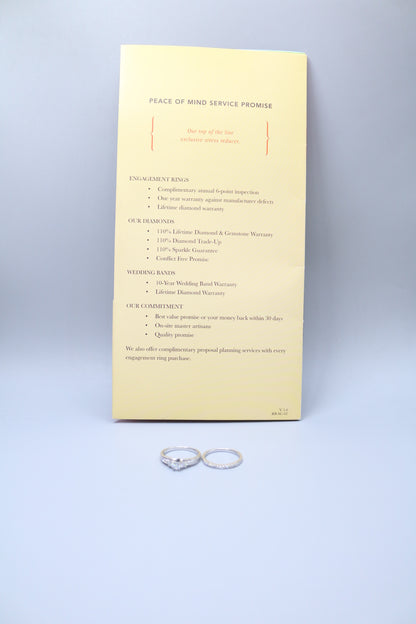 14K White Gold Diamond Engagement Ring Set (0.72CTW, I1-SI1/G-H) (Size 8 & 1/2)