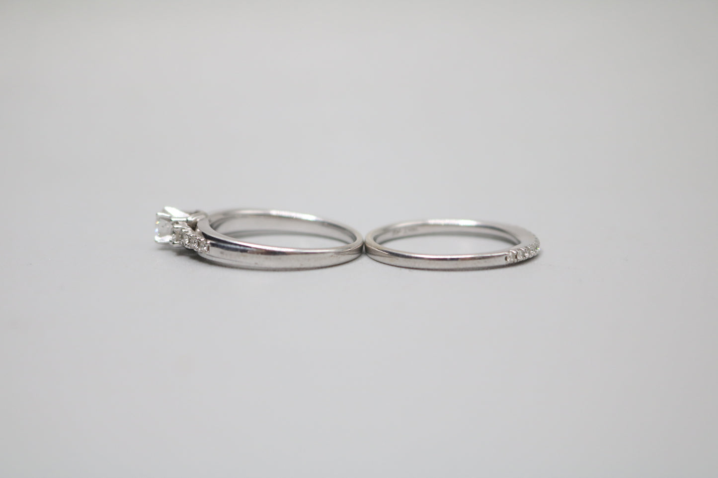 14K White Gold Diamond Engagement Ring Set (0.72CTW, I1-SI1/G-H) (Size 8 & 1/2)