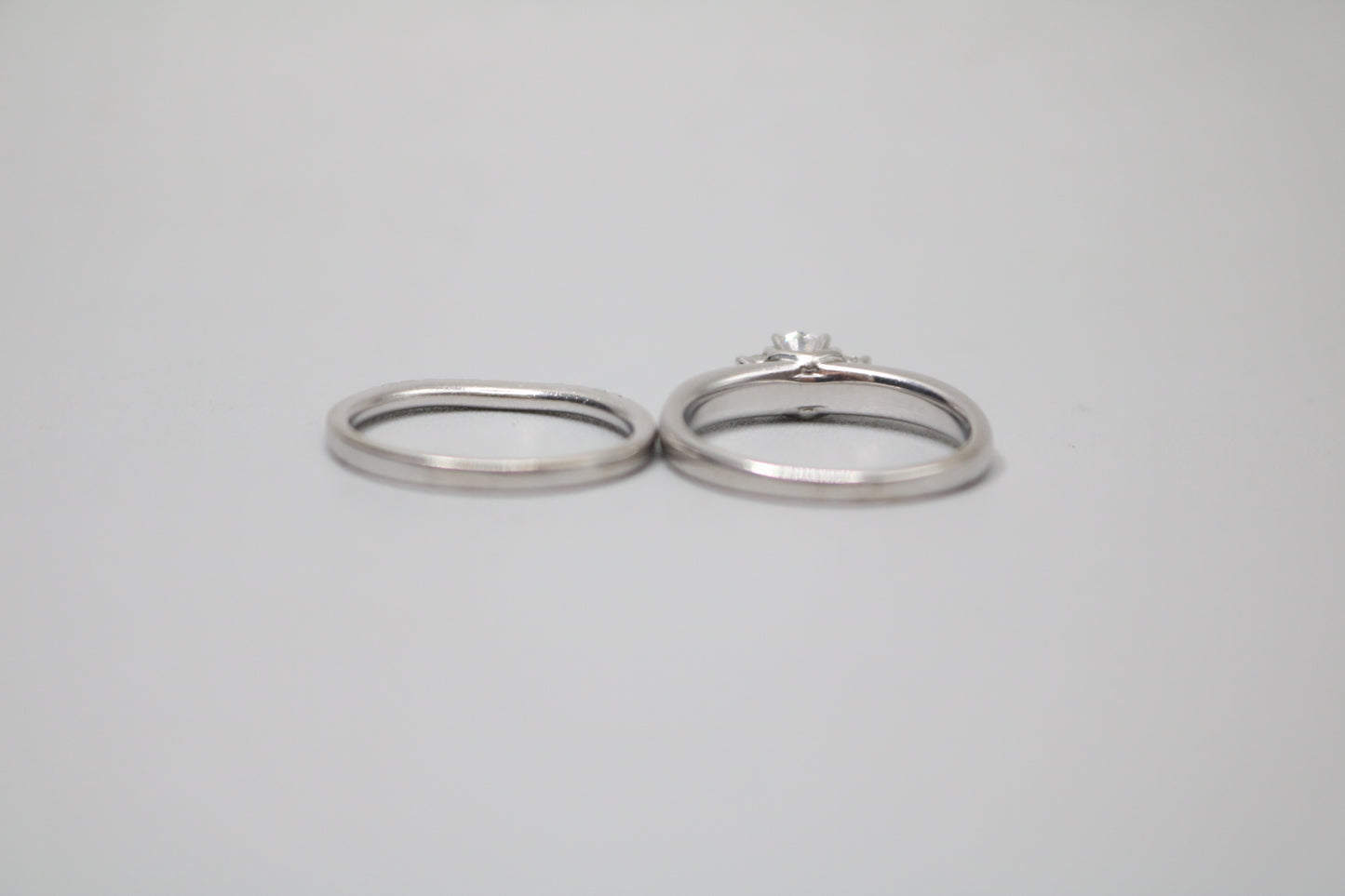 14K White Gold Diamond Engagement Ring Set (0.72CTW, I1-SI1/G-H) (Size 8 & 1/2)