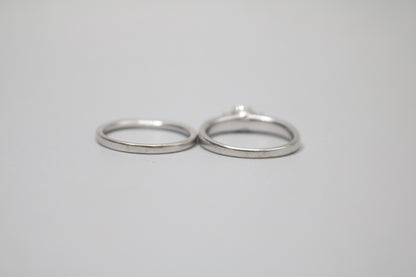 14K White Gold Diamond Engagement Ring Set (0.72CTW, I1-SI1/G-H) (Size 8 & 1/2)