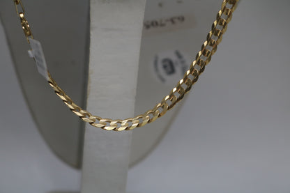 14K Yellow Gold Curb Chain (22 inches)