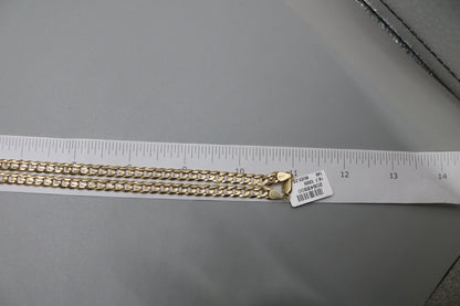 14K Yellow Gold Curb Chain (22 inches)