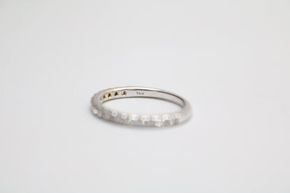 Radiant 14K White Gold Halo Wedding Set Ring, Size 4 & 1/2 (1.85 CTW)