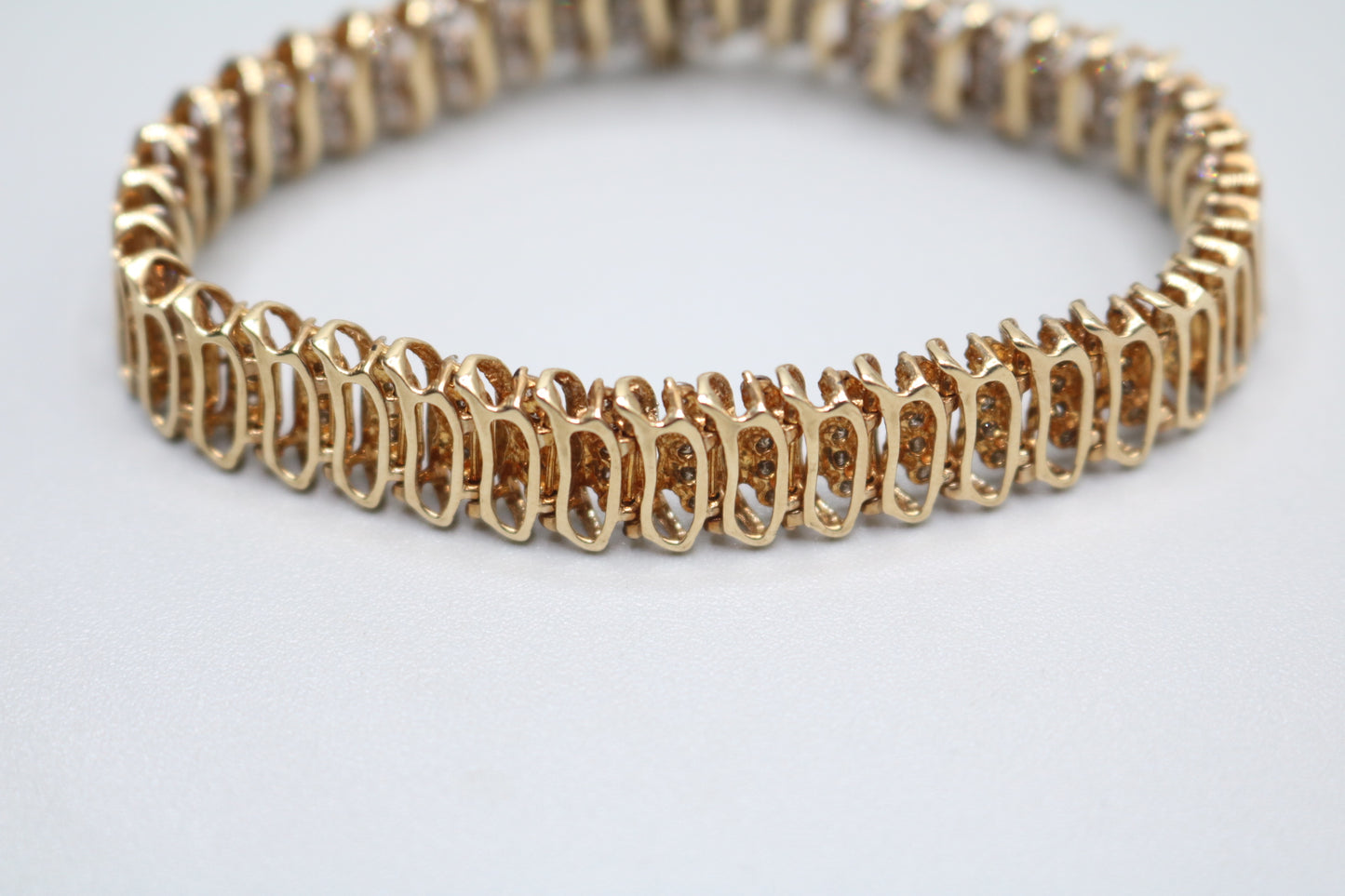 10K Yellow Gold Diamond Tennis Bracelet (6.30 CTW) (7.25 Inches) (Local Pick-Up Only) Clearance!