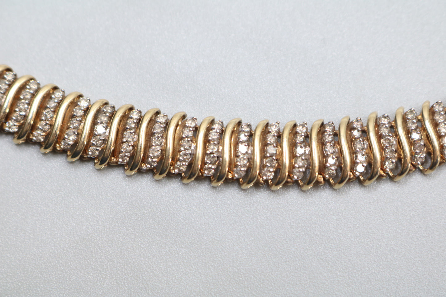 10K Yellow Gold Diamond Tennis Bracelet (6.30 CTW) (7.25 Inches) (Local Pick-Up Only) Clearance!