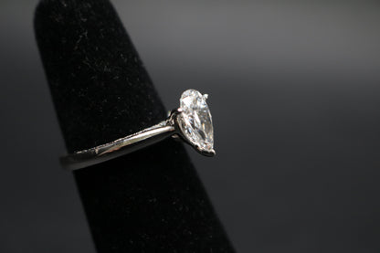 14K White Gold Lab Grown Diamond Pear-Cut Ring (2.04 CTW) (Size 7)