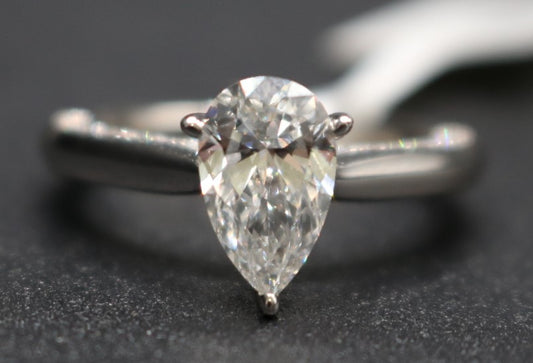 14K White Gold Lab Grown Diamond Pear-Cut Ring (2.04 CTW) (Size 7)