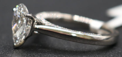 14K White Gold Lab Grown Diamond Pear-Cut Ring (2.04 CTW) (Size 7)