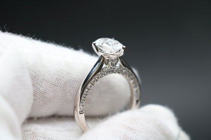 14K White Gold Lab Grown Diamond Pear-Cut Ring (2.04 CTW) (Size 7)