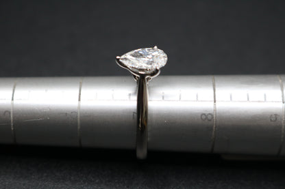 14K White Gold Lab Grown Diamond Pear-Cut Ring (2.04 CTW) (Size 7)