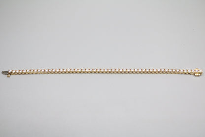 14K Yellow Gold Diamond Tennis Bracelet (3.75 CTW) (Local Purchase Only)