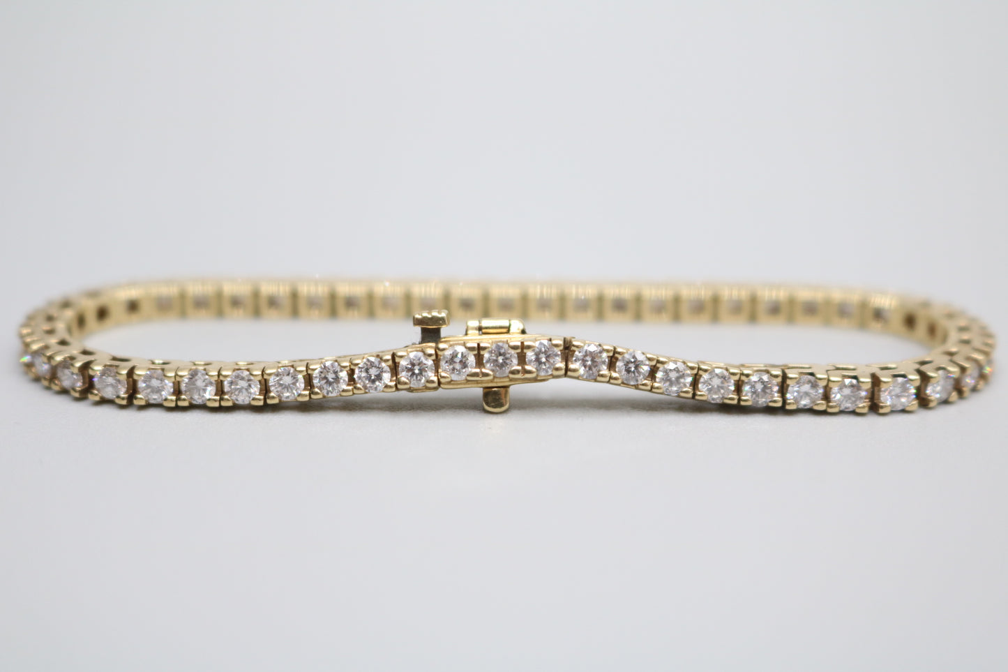 14K Yellow Gold Diamond Tennis Bracelet (3.75 CTW) (Local Purchase Only)
