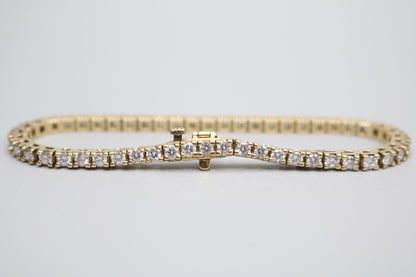 14K Yellow Gold Diamond Tennis Bracelet (3.75 CTW) (Local Purchase Only)