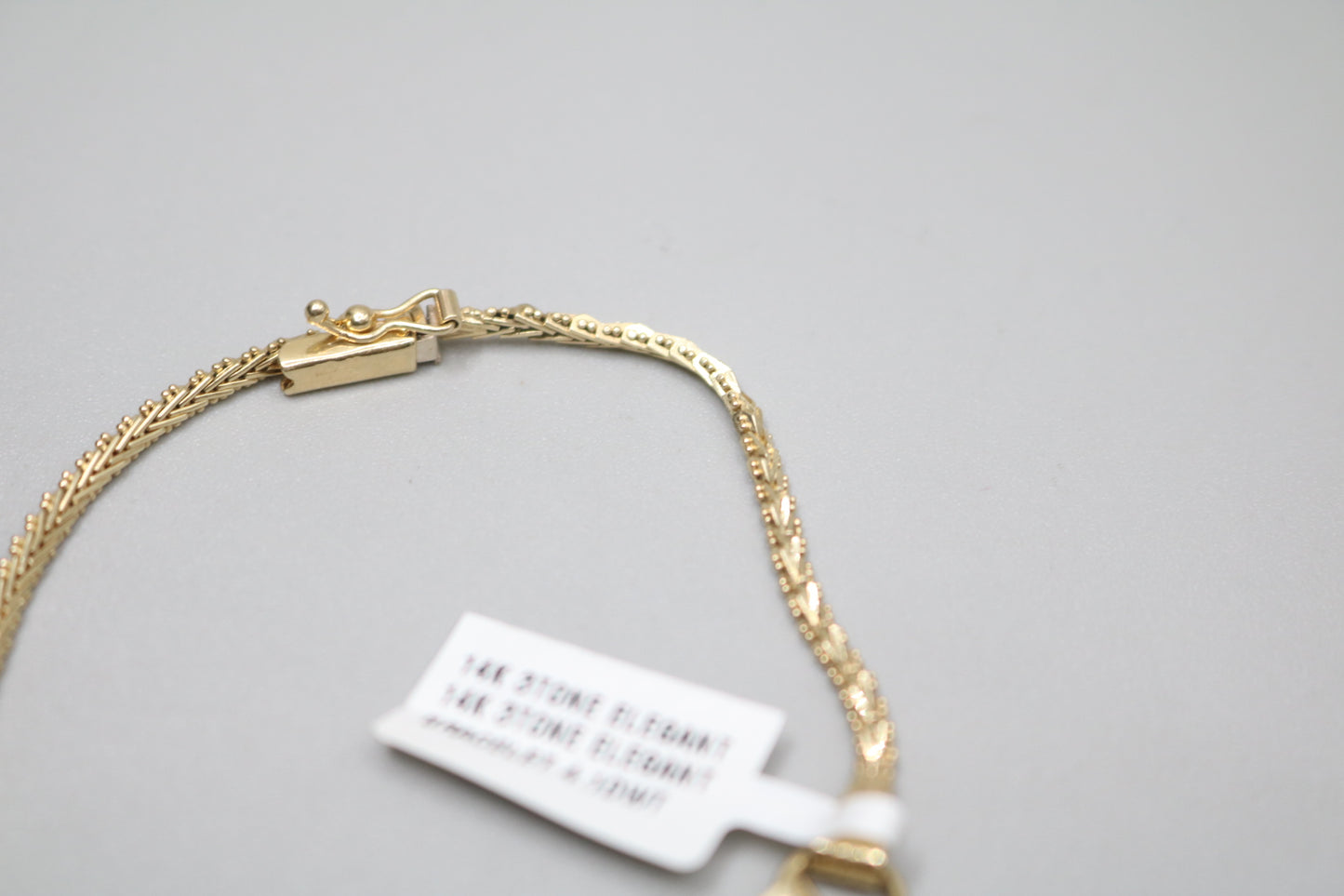 14K 3 Tone Gold Fancy Link Bracelet (7.5 Inches)